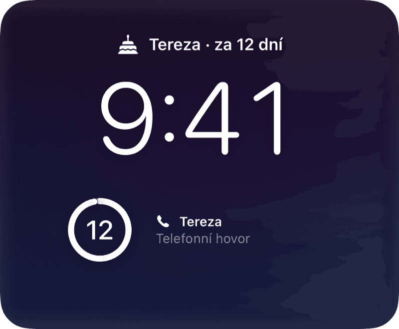 Na uzamčené obrazovce a ve StandBy