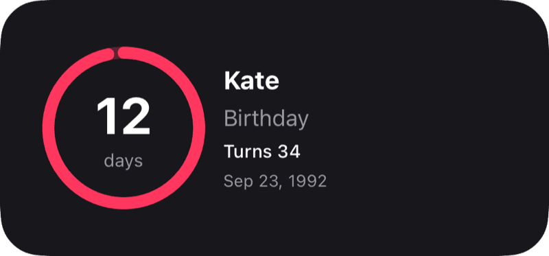 Date Countdown Widget