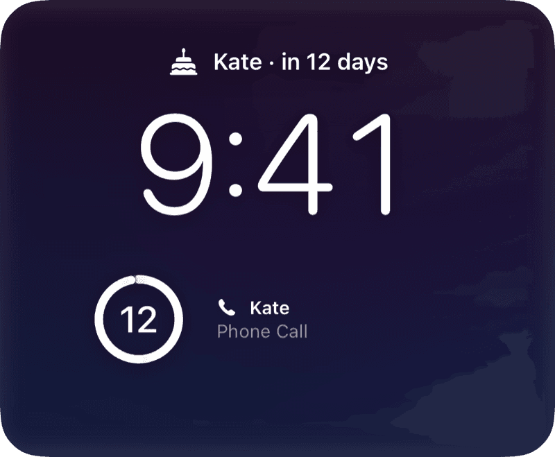 On the Lock Screen and in StandBy