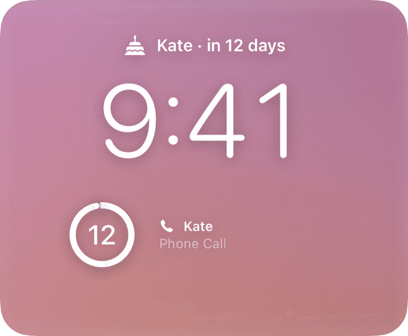 On the Lock Screen and in StandBy