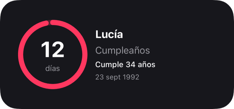Widget de cuenta atrás