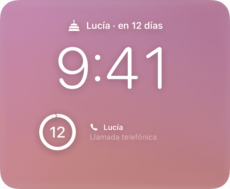 En la pantalla bloqueada y en StandBy