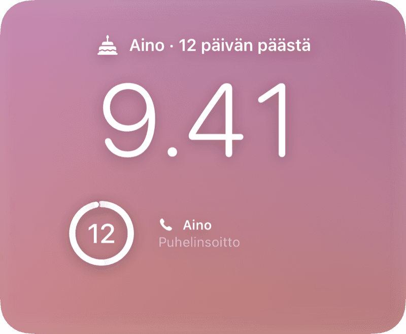 Lukitulla näytöllä ja StandBy-tilassa