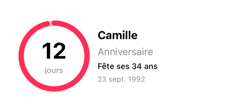 Widget Compte à rebours