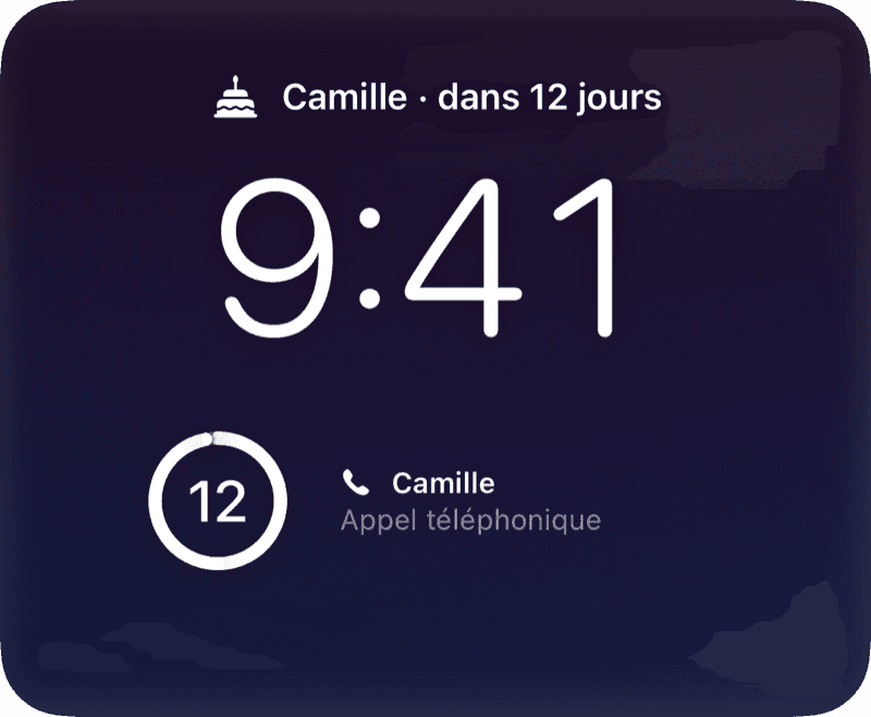 Sur l’écran verrouillé et en StandBy