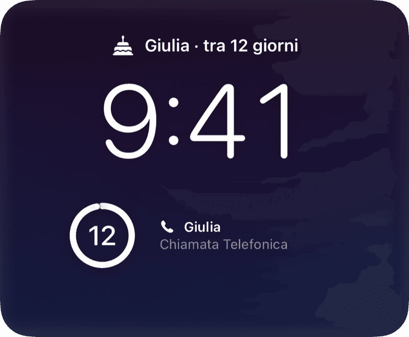 Nella schermata di blocco e in StandBy