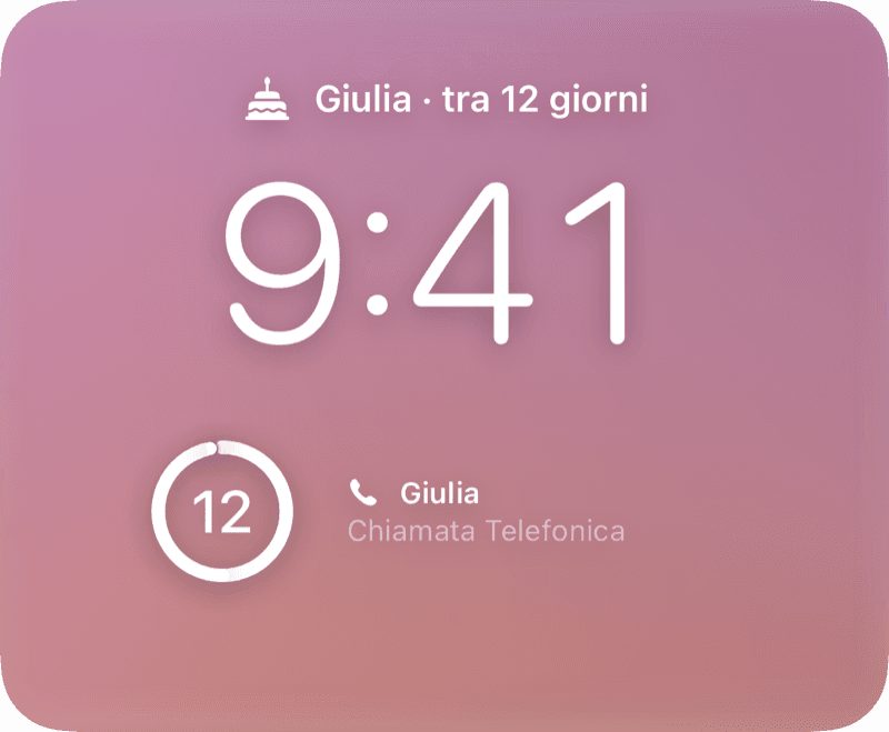 Nella schermata di blocco e in StandBy