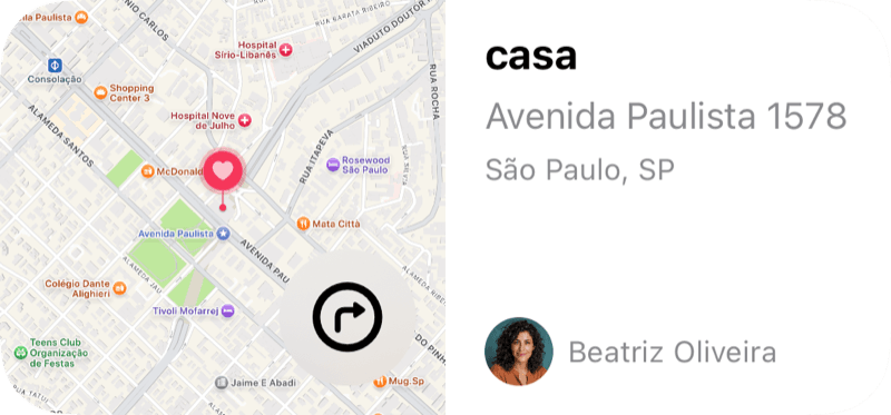 Widget de endereço