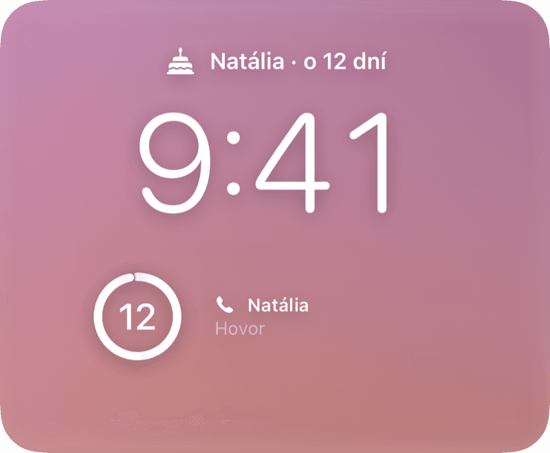 Na uzamknutej obrazovke a v StandBy