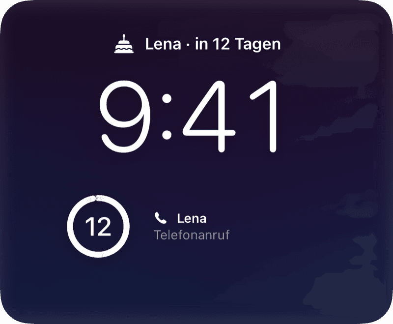 Auf dem Sperrbildschirm und in StandBy