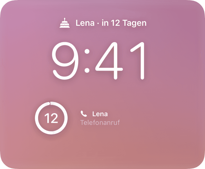 Auf dem Sperrbildschirm und in StandBy